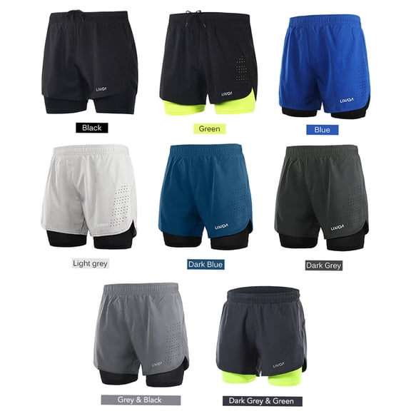 Shorts,Quick Breathable With Men's 2-in-1 Quick Breathable With Liner Buzhi Men's Men's Rusuo Men's 2 Men's 2 In Huiop In 1 Quick 2 In 1 Rookin