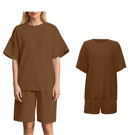 Shorts Set for Women 2 Piece Outfit T Shirt and Shorts Womens Summer Clothes Biker Short Set