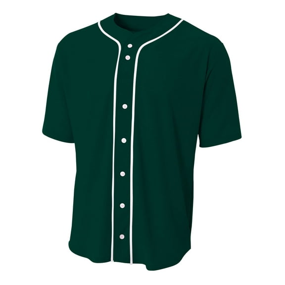 Shorts Sleeve Full Button Baseball Top N4184