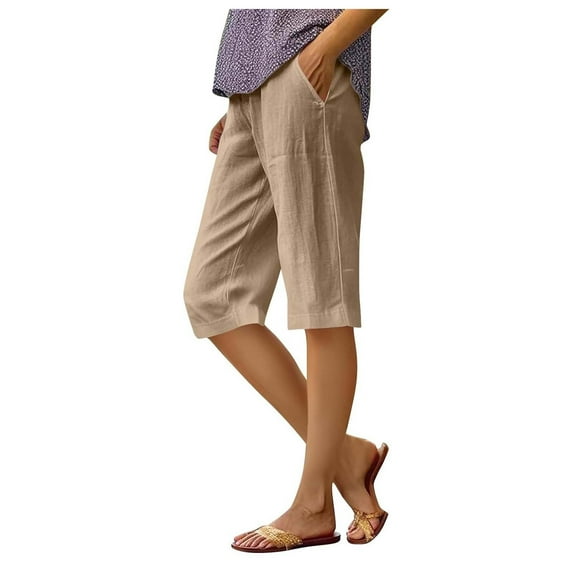 Shorts for Women, Athletic Shorts for Women,Women's Casual Solid Color High Waist Drawstring Shorts with Pockets Comfortable Elastic Waistband Loose Fit Summer Athletic