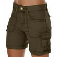 thumbnail image 1 of Shorts for Women High Waisted Booty Shorts Club Summer Looks Travel Wear Women's Loose Solid Color Mini Pant Summer Beach Shorts Buttons Short Hot Pants Cargo Shorts, 1 of 6