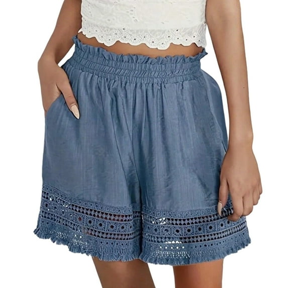 Shorts for Women High Waisted Club Vacation Looks Summer Casual Loose Fit Everyday Wear Comfortable Relaxed Style For Spring Autumn Ideal Pairing With Jeans Machine Washable Hand