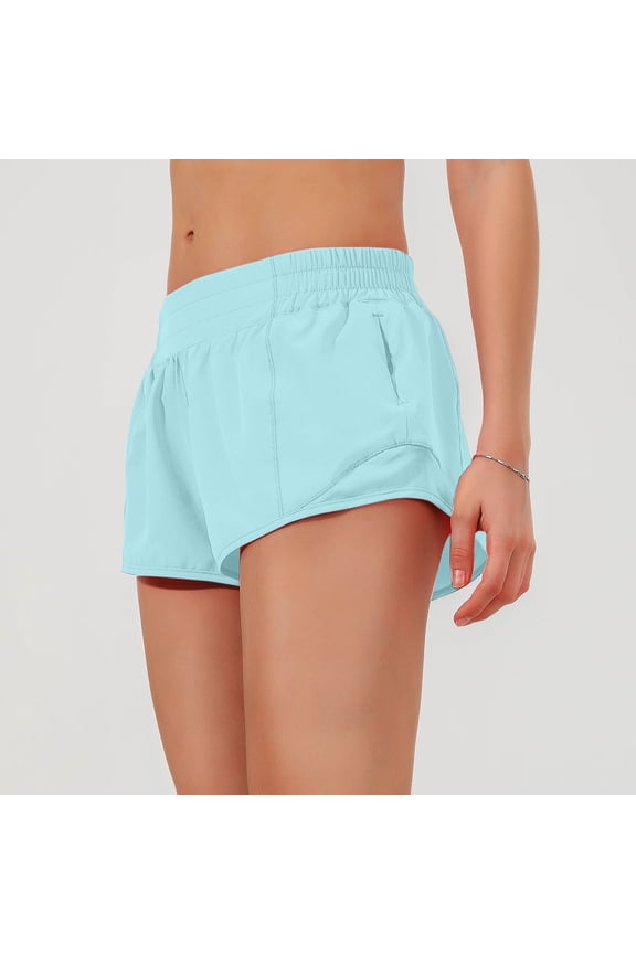 Shorts for Women Summer Athletic Women's Shorts Breathable Lightweight Sports Bottoms for Daily Wear Reflective Design ideal for Summer Everyday Use Blue S