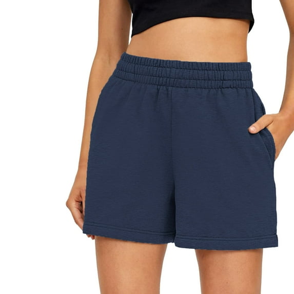 Shorts For Women Summer Drawstring Elastic High Waist Running With Pockets Comfortable Breathable Daily Versatile Practical Workouts Leisure Short Pants