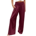 thumbnail image 1 of Shorts Women Summer Women Fashion Elastic Waist Pant With Pocket Loose Harem Pants Womens Pants Casual Work Tall Workout Sweatpants Women's Casual Elastic Waist Petite on Stretch Red 3XL, 1 of 7