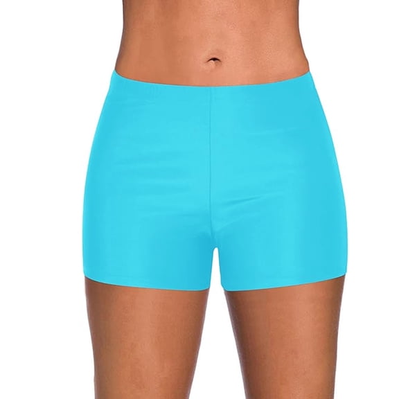 Shorts for Women, Swim Shorts Women Solid Bottoms Swimsuit Bottoms Quick‑Drying Waterproof Soft Silicone Swimming Shorts Summer Bottom Swim Shorts Beach Trunks, Blue