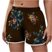 WENINI Shorts for Women, Women'S Lightweight Summer Casual Elastic Waist Print Shorts Baggy Comfy Beach Shorts Daily Deals Of The Day Lightning Deals My Orders Placed Recently By Me #2