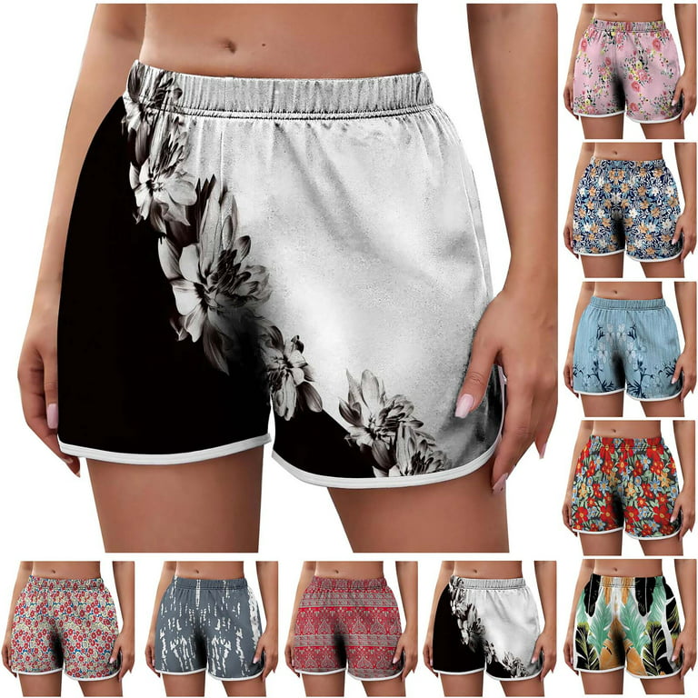 Shorts for Women, Women'S Lightweight Summer Casual Elastic Waist Print  Shorts Baggy Comfy Beach Shorts Today'S Deals Returned Items For Sale  Clearance #1 