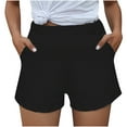 thumbnail image 1 of Shorts Womens Clearance Women's Lounge Shorts Workout Solid Shorts Casual Shorts Pants with Pocket, 1 of 5