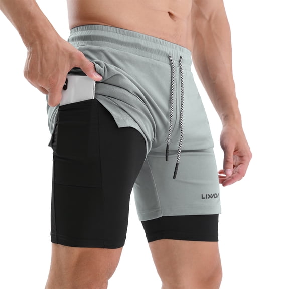 Shorts,Workout With Towel 2-in-1 Men With Quick With Men's 2 In 2 In 1 Montloxs Siuke 2-in-1 In 1 With