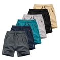 thumbnail image 1 of Shorts for Boys 6-Pack Solid Color Quick-Dry Training Shorts with Pockets, Value Pack for Sports and Play, 3-15 Years Navy 9-10Years, 1 of 8