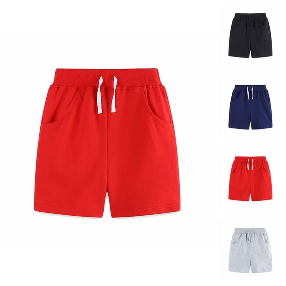 Shorts for Boys Boys Casual Shorts Toddler Kids Solid Ctton Comfort Soft Baby Sport Jogger Shorts Boys Girls Casual Pants