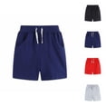 thumbnail image 1 of Shorts for Boys Boys Casual Shorts Toddler Kids Solid Ctton Comfort Soft Baby Sport Jogger Shorts Boys Girls Casual Pants, 1 of 7