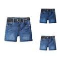 thumbnail image 1 of Shorts for Boys Boys' Pants Denim Shorts For Boys High Waist Comfortable Breathable Casual Wear Durable Stretchable Kids Summer Outfit, 1 of 4