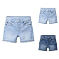 thumbnail image 1 of Shorts for Boys Boys Summer Shorts Boys Denim Shorts For Summer Casual Comfortable Korean Style Solid Color Five Pocket Design Elastic Waistband, 1 of 10