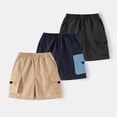 thumbnail image 1 of Shorts for Boys Summer Boys Lightweight Cargo Shorts Casual Outdoor Kids Play Khaki 2-3 Years, 1 of 4