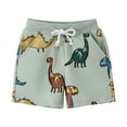 thumbnail image 1 of Shorts for Boys Toddler Kids Boys Summer Cartoon Dinosaur Prints Sport Shorts Beach Cargo Shorts Toddler Shorts Light Green 1 Years-2 Years, 1 of 6