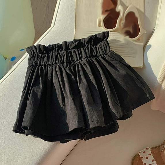 Shorts for Girls 10-12 Summer Casual High Waisted Girls Shorts Comfy Flowy Running Ruffle Short Pants with Pockets