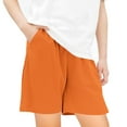 thumbnail image 1 of Shorts for Girls 2025 Trendy Linen Shorts Casual Summer Drawstring Beach Shorts with Pockets Comfy Lounge Shorts, 1 of 5