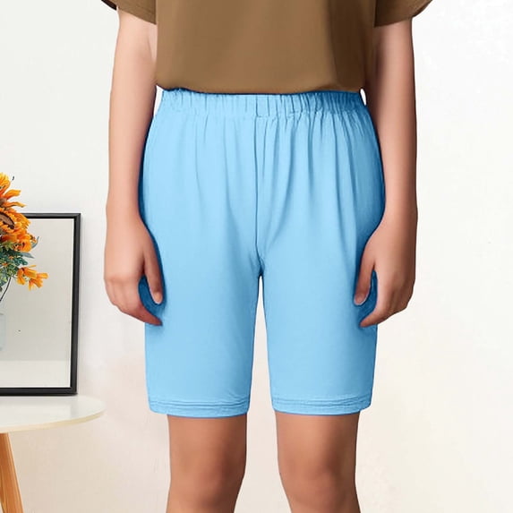 Shorts for Girls Athletic Running Blue Shorts Elastic Waist 11-12 Years Girls Clothes