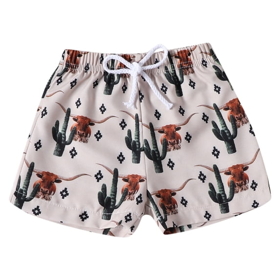 Shorts for Girls Boys Cartoon Prints Sport Kids Beach Loose Fit Breathable Refreshing Khaki Trousers Sizes 18-24 Months