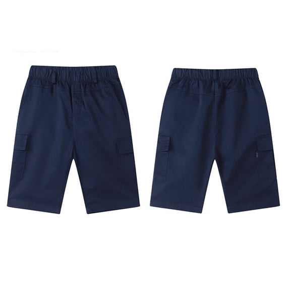 Shorts for Girls Comfortable Blue Shorts High Waisted School Uniform for Girls 8-9 Years