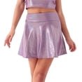 thumbnail image 1 of Shorts for Girls Shiny Flared Metallic Skater Skort, 1 of 5