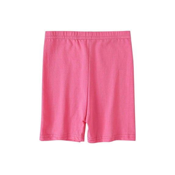 Shorts for Girls Solid Color Straight Cotton Short Pants Kids Casual Summer Elastic High Waist Shorts