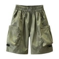 thumbnail image 1 of Shorts for Kids Drawstring Elastic Waist Cargo Shorts Pull On Toddler Summer Clothes Boy Boys Soccer Shorts 8-9 Years Boys Fashion, 1 of 5