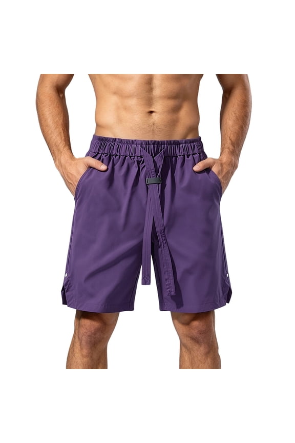 Shorts for Men 9 Inch Summer Casual Track Shorts Drawstring Loose Side Split Lightweight Running Shorts M-5xl
