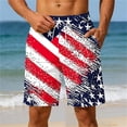 thumbnail image 1 of Shorts for Men Athletic Printed Quick-Dry Swim Trunks with Elastic Drawstring Waist and Pocket, Beach and Pool Shorts Beige XXL, 1 of 6