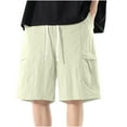 thumbnail image 1 of Shorts for Men Drawstring High Waist Short Workout Yoga Running Athletic Shorts with Pockets, 1 of 5