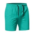 thumbnail image 1 of Shorts for Men Multifunctional Solid Color Beach Sports Fitness Walkshorts Cargo Bermuda Green Swim Pants Sizes XL, 1 of 3