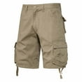 thumbnail image 1 of Shorts for Men Stretch Cargo Shorts Button Classic Casual Summer Short with Multi Pockets Yellow XXL, 1 of 6