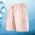 thumbnail image 1 of ZKCCNUK Shorts for Men Summer Casual Solid Color Portable Pockets Drawstring Elastic Waist Zipper Comfortable Shorts Cargo Pant M-4XL, 1 of 9