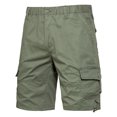 thumbnail image 1 of Shorts for Men Summer Solid Color Multi-Pocket Cargo Elastic Waist Button-Front Shorts Army Green M, 1 of 4