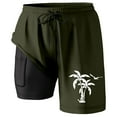 thumbnail image 1 of Shorts for Men Swim Trunks with Compresssion Liner Inseam Board Shorts Bathing Suit with Pockets Mens Beach Shorts, 1 of 4