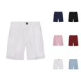 thumbnail image 1 of Shorts for Teens Boys Casual Shorts Toddler Boys' Loose Fit Casual Shorts Breathable Solid Color Pleated And Rolled Suit Pants For Outdoor, 1 of 3