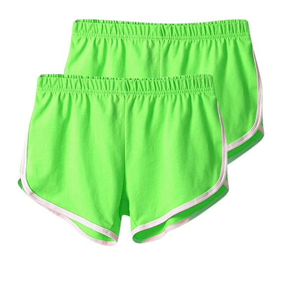 Shorts for Women 2pc Women Casual Summer Sports Shorts Workout Yoga Shorts Active Shorts Hiking Shorts Women Board Shorts Green L