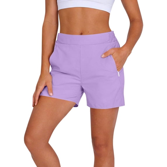 Shorts for Women Athletic Shorts with Pockets Lightweight Comfy Running Shorts with Liner Summer Gym Casual