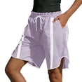 thumbnail image 1 of Shorts for Women Baggy Cargo Wide Leg Knee Length Shorts Elastic Waist Workout Running Yoga Athletic Bottoms, 1 of 5