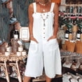 thumbnail image 1 of Shorts for Women,Clearance Fashion Women Sleeveless Printed Cold Shoulder Vest Casual Pachwork Jumpsuit, 1 of 5