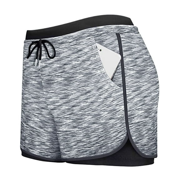 Shorts for Women,Clearance Women's Run Elastic Wasit Workout Shorts With Liner Pockets Sport Yoga Shorts
