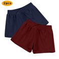 thumbnail image 1 of Shorts for Women Clearance, Xunlbb 2PC Women's V-waist Exposed Navel Sports Casual Solid Color Shorts, 1 of 9