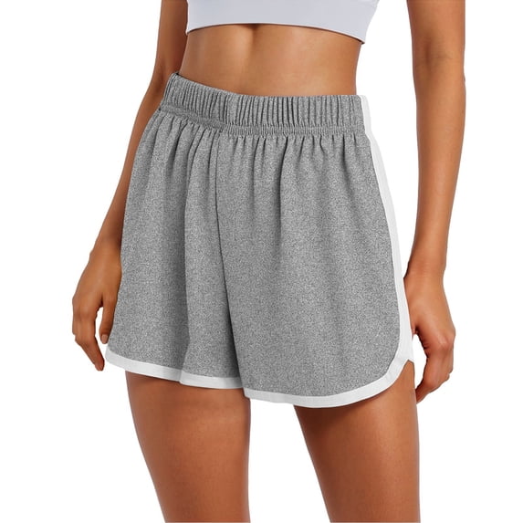 Shorts for Women Cotton Yoga Short Pants Summer Elastic Waist Athletic Cycling Hiking Sports Shorts, M
