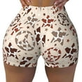 Shorts for Women Cow Spots And Peace Biker Shorts Women Workout