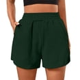 thumbnail image 1 of Shorts for Women Elastic High Waist Baggy Fleece Casual Athletic Running Shorts with Pockets, 1 of 6