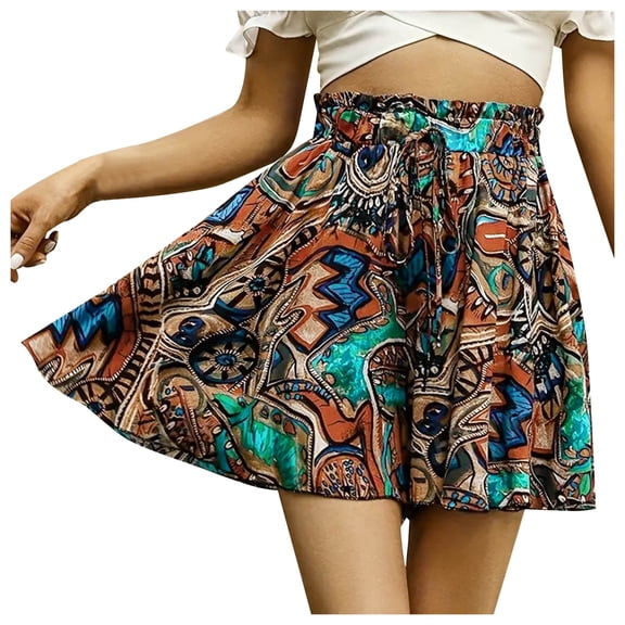 Shorts for Women Flowy Casual Chiffon Skorts Boho Ruffle Mini Skirts Running Tennis 2025 Trendy Shorts