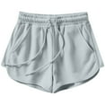 thumbnail image 1 of Shorts for Women High Waist Sweat Shorts, Comfy Casual Cotton Bottoms with Pockets, 1 of 6