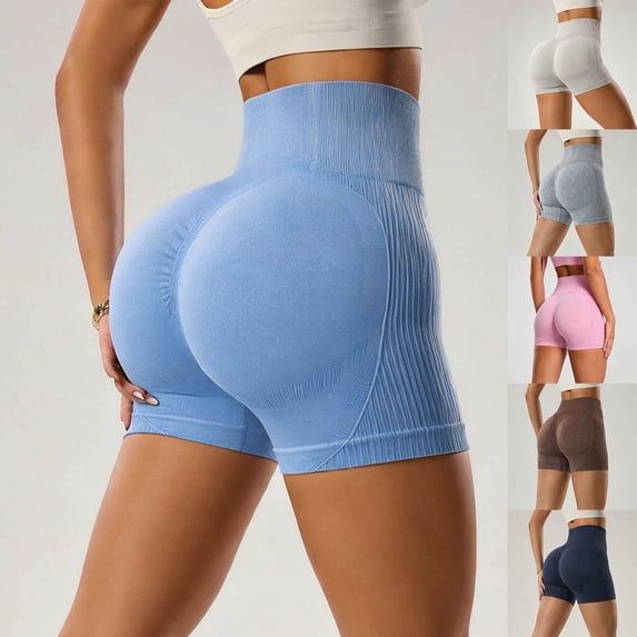 Shorts for Women High Waist Yoga Shorts for Workout Running Gym Fitness Stretchable Booty Lifting Athletic Short Pants